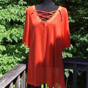 Roxy Orange Swimsuit Coverup